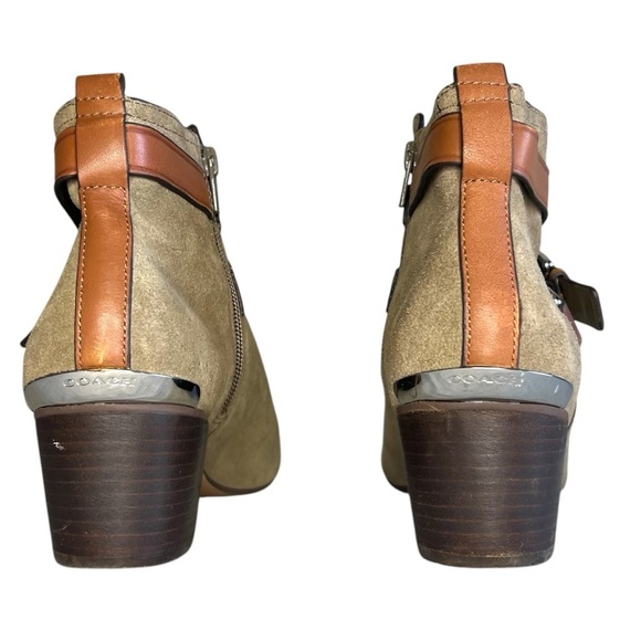 Coach Pauline Suede Booties in Slate Size 10 - Picture 6 of 14